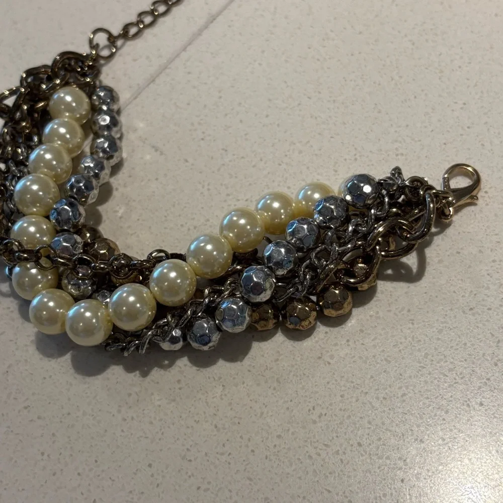 Chunky Multi 6 Strand Chain Bracelet